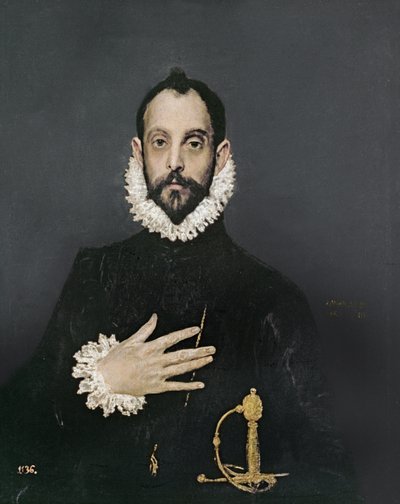 Gentleman with His Hand on His Chest, c.1580 by El Greco